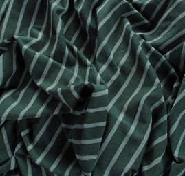 Bavlněná pletenina vzor proužků tmavě zelená