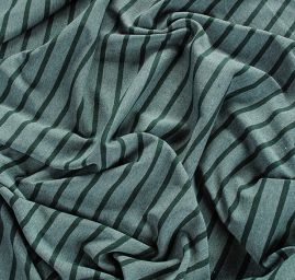 Bavlněná pletenina tunel vzor proužků zelená