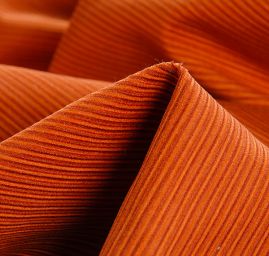 Manšestr prací kord proužky oranžové