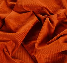 Manšestr prací kord proužky oranžové