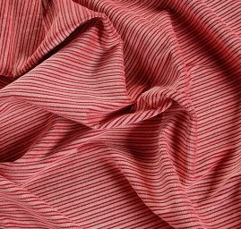 Manšestr širší proužek růžovovínový