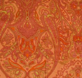 Manšestr prací kord paisley ornament hnědý