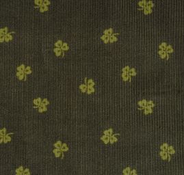 Manšestr prací kord zelené kytičky