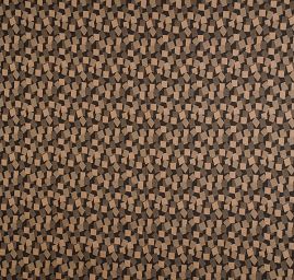 Riflovina pružná vzor kostek béžová/černá