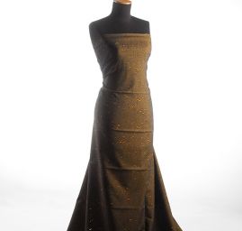 Riflovina s ažurou žlutá/modrá