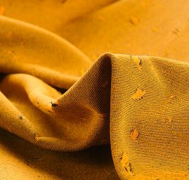 Riflovina s ažurou žlutá/modrá