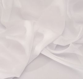 Šifon jednobarevný hladký lomená bílá