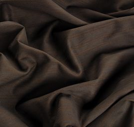 Pružná bavlněná látka žakár proužky hnědá