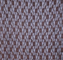 Efektné pružná čipka kvety hnedá strieborná výšivka