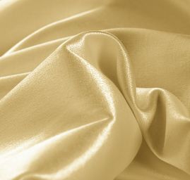 Pružný satén hladký zlatý