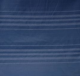 Hedvábný žakár s proužky ocelově modrý