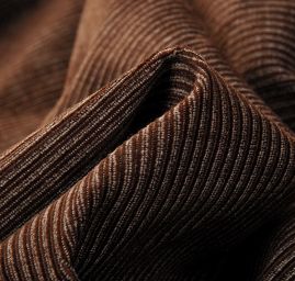 Pružný manšestr jemný vlas melír hnědá/sv.šedá