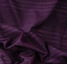 Hedvábný žakár proužky vínově červené