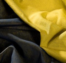 Riflovina pružná modročerný/žlutý melír