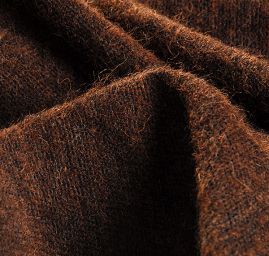 Kostýmová látka Art Fabrics mohér/vlna tm.hnědá