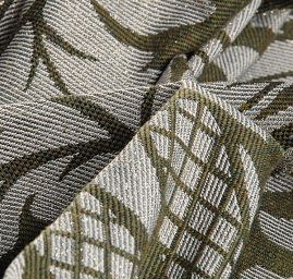 Replika historické tkaniny Rokoko olivová/rex