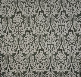 Replika historické tkaniny Rokoko tm. zelená/rex