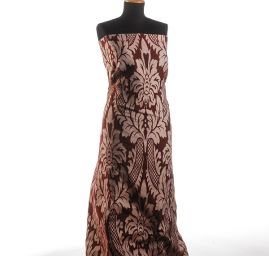 Replika historické tkaniny Rokoko hnědovínová/rex