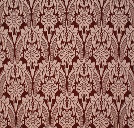 Replika historické tkaniny Rokoko hnědovínová/rex