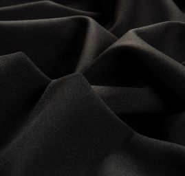 Pletenina úplet scuba crepe oboustranný černé barvy