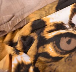 Látka úplet kupón motiv tygra