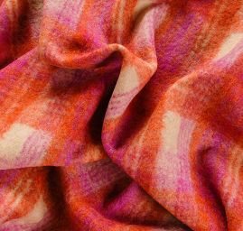 Vařená vlna kostky oranžová růžová