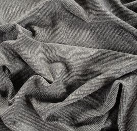 Bavlněný úplet plastický vzor proužků šedá zelená