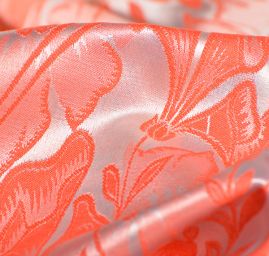 Žakárová látka vzor kvety obojstranná