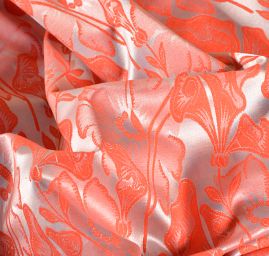 Žakárová látka vzor kvety obojstranná