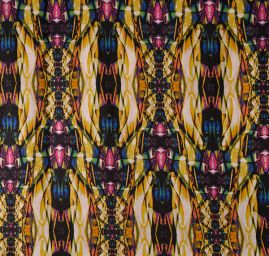 Jemný satén vzor obratlů fantazie barev