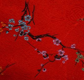 Brokát orientální vzor květů