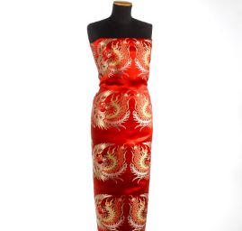 Brokát orientální motiv fénixe