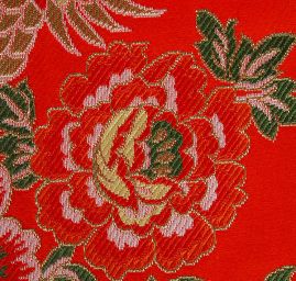 Brokát orientální motiv fénixe