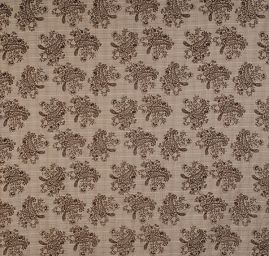 Kostýmová látka Esterhazy flock paisley hnědá