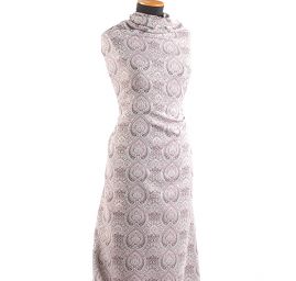 Žakárová látka kašmírový paisley vzor růžová