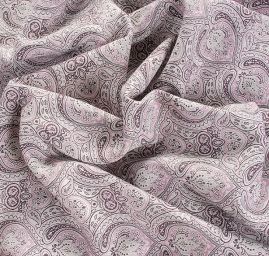 Žakárová látka kašmírový paisley vzor růžová
