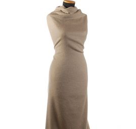 Kostýmová látka vlna, kašmír delší vlas béžový