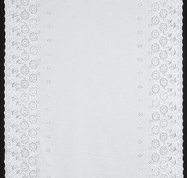 Krajka madeira vyšívané kruhy bílé