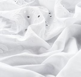 Krajka madeira vyšívané kraje velký květ bílá