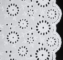 Krajka madeira vyšívané kraje květinový vzor bílá