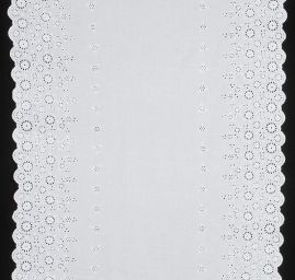 Krajka madeira vyšívané kraje květinový vzor bílá