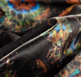 Satén matný digitální tisk černý