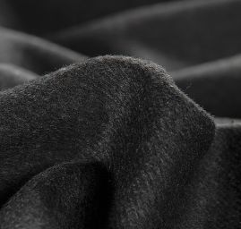 Jemnější vlněná tkanina směs černá