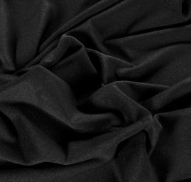 Jemnější vlněná tkanina směs černá