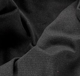 Jemnější vlněná tkanina směs černá