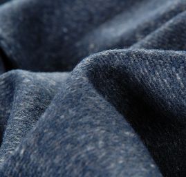 Látka vlna směs modrá/smetanová