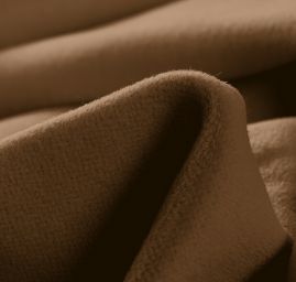 Flauš vlna směs oříškově hnědý