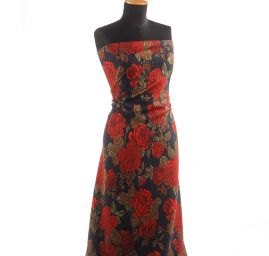 Pletenina plastický vzor piké květinový vzor