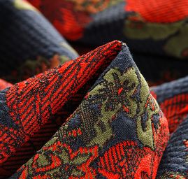 Pletenina plastický vzor piké květinový vzor