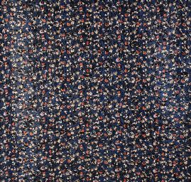 Vlněná látka aplikace květy černá